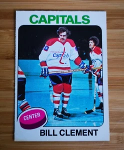 1975/76 Topps #189 Bill Clement Capitals NM - Bild 1 von 2