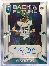 2023 Donruss Elite Trevor Lawrence Back To The Future Auto #d /49 SP Jaguars