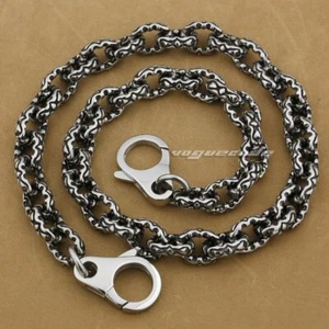 Stainless Steel Double Heart Waist Chain Men Biker Wallet Chain 5S003WC2 16"~36" - Picture 1 of 18