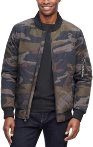 Chaqueta de bombardero acolchada con cuello acanalado fatiga del ejército de Calvin Klein para hombre talla XXL - Imagen 1 de 3
