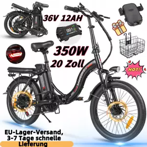 SAMEBIKE CY20 350W Elektrofahrrad 20 Zoll Klappbar E-Bike 12AH Citybike 35KM/H - Bild 1 von 22