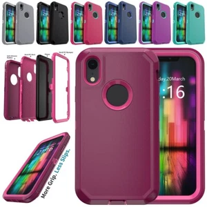 Para Apple iPhone XR A prueba de golpes Resistente Estuche Teléfono Goma Cubierta Suave - Imagen 1 de 75