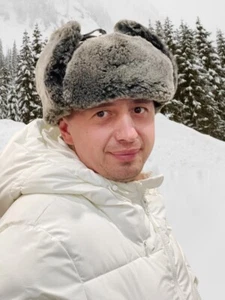 Sombrero Ushanka de piel de oveja genuina de piel de oveja - Gorra de aviador de invierno - Imagen 1 de 28