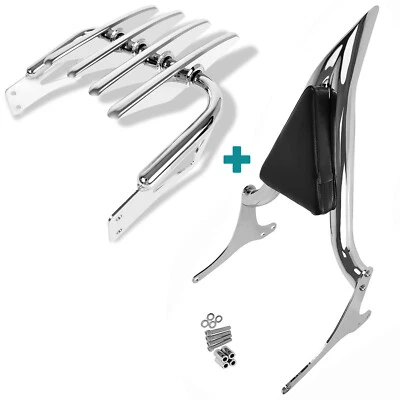 Luggage Rack Backrest Sissy Bar for 97-08 Harley Road Street Electra Glide King - Image 1 of 4