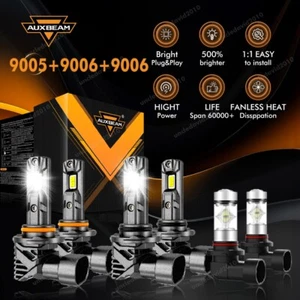 6x AUXBEAM 9005 9006 LED faros antiniebla para Toyota 4Runner 2003 2004 2005 - Imagen 1 de 12