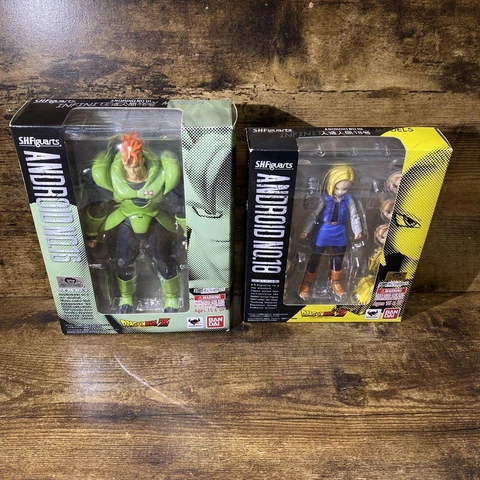Bandai S.H. Figuarts Dragon Ball Z Android 16  & 18 Action Figure SHF Used Japan Cover