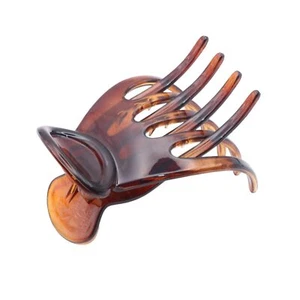Parcelona French Basic Curved Paw Medium Celluloid Yoga Hair Claw for Women - Picture 1 of 29