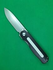 Kizer Latt Vind Mini Folding Knife, Black & White G-10 Handles N690 Blade V3567