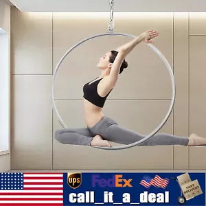 Cerchio aereo 90 cm attrezzatura ginnastica yoga danza lyra anello cerchio punto singolo - Foto 1 di 12