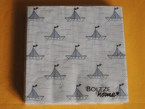 20 Servietten Maritim kleinen blaue Segelboote 1 Packung OVP Motivservietten  - Bild 1 von 2