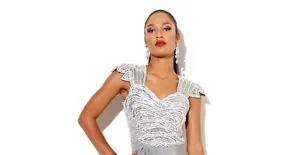 Virgos Vestido Lounge Embellecido Midi Boda Fiesta TALLA UK6 EUR34 US2 - Imagen 1 de 8
