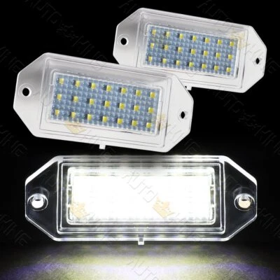 SE ADAPTA A VOLVO 850 940 960 S90 4 PUERTAS BERLINA BLANCO BRILLANTE SMD LED LUCES DE MATRÍCULA Foto 1 de 4