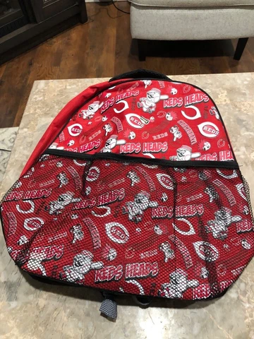 Cincinnati Reds Red Heads Back Pack Backpack EUC Cover