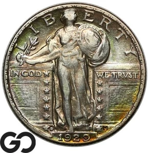 1929-D Standing Liberty Quarter, Choice AU+ Denver Issue - Picture 1 of 3