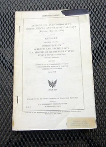 Astronauts and Cosmonauts | *1978* Biographical Statistical Data Report NASA - Picture 1 of 5
