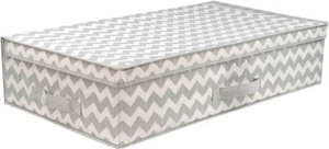 Home Basics Chevron Under The Bed Label Window and Handle the Bed, Grey - Picture 1 of 7