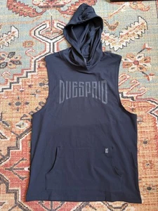 1st Phorm Tank Mens Medium Dues Paid Black Hooded Athletic Sleeveless Gym Shirt - Picture 1 of 4