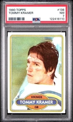 1980 Topps Football - Tommy Kramer #138 (RC) PSA 7 - Imagem 1 de 2