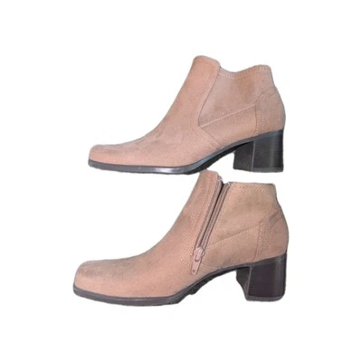 Sexy Botines Liz Claiborne Marrón Gamuza Cremallera Talla 6M Foto 1 de 4