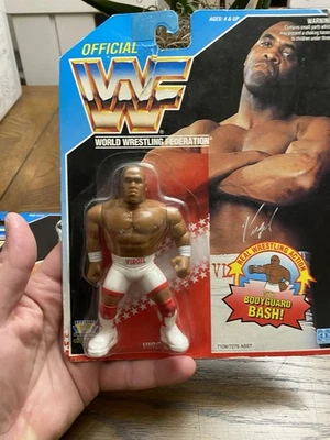 Hasbro 1992 Vintage WWF Virgil Series 5 Action Figure on Card PLEASE READ - Image 1 of 4