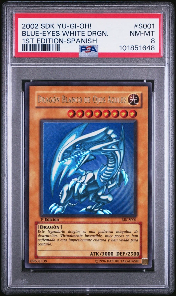 Blue-Eyes White Dragon 1st Ed Spanish SDK-001 BIK-S001 PSA 8 -NM/ MINT - Image 1 of 3