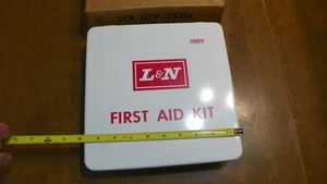 vtg L&N railroad first aid kit with contents & original cardboard box - Bild 1 von 10