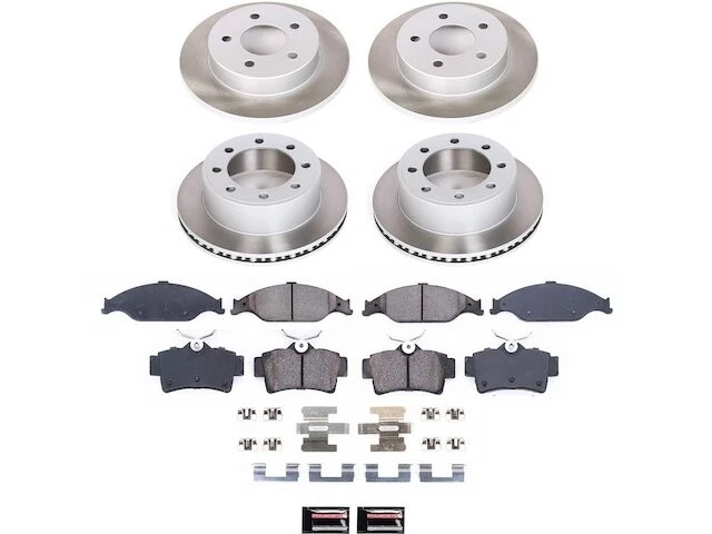 Kit de pastilha de freio dianteiro e traseiro e rotor para 1999-2004 Ford Mustang 2000 QN826VG - Imagem 1 de 1