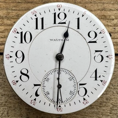 Movimiento Reloj Bolsillo Waltham Años 18 - Grado Vanguardia - 23 Joyas, Ajustado 5 Pos Foto 1 de 2