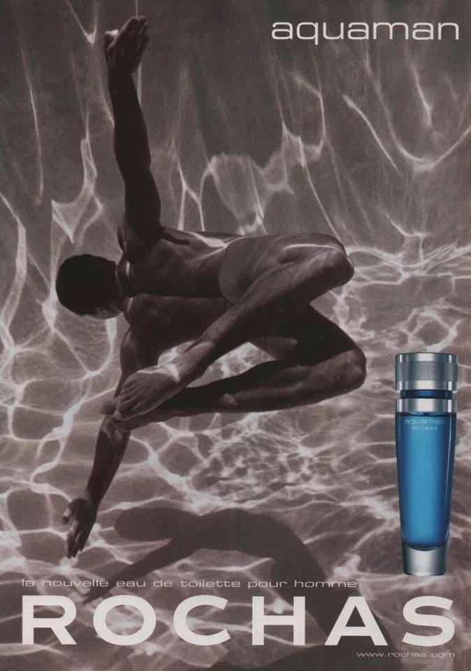 Publicité papier Parfum. Perfume ad. ROCHAS Aquaman 2001 - Photo 1/1