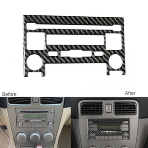 Carbon Fiber Center Console CD Panel Trim Cover Fit For Subaru Forester 2007-08 - Picture 1 of 10