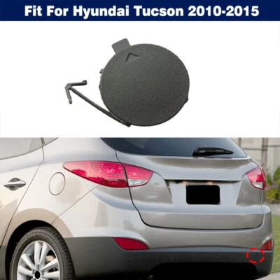 Tapa de gancho de remolque para parachoques trasero sin pintar para Hyundai Tucson 2010-2015 Foto 1 de 4