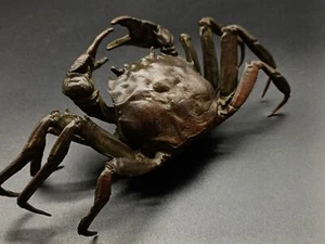 Scultura granchio in rame per decorazione cerimonia tè di So Amemiya - antica giapponese - Foto 1 di 4