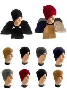 Wholesale Beanie Hats Men's Ladies Soft Knit Ski Hat Warm Winter Black Job Lot - Picture 1 of 18
