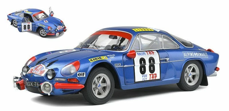 Alpine A110 Renault 1600S Rally Portugal 1969 Nicolas-Todt 1:18 SOLIDO 1804202 - Immagine 1 di 1