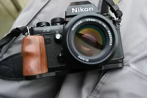 Wood Hand Grip L Type Bracket Tripod Quick Plate Base for Nikon F3 Film Camera - Picture 1 of 11