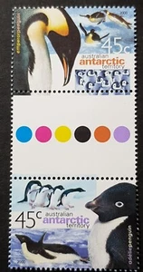Australian Antarctic Territory: SG130/1; Penguins/birds; mint traffic light pair - Picture 1 of 2