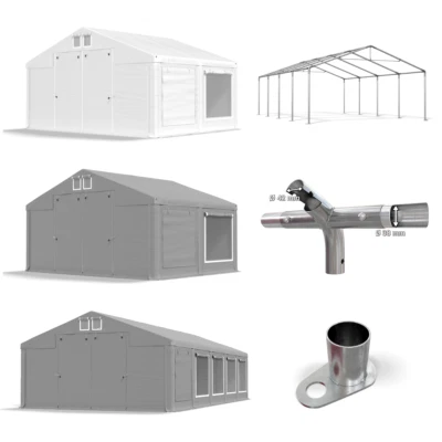 PARTYZELT 3x4 - 6x12 PVC LAGERZELT Moskitonetz Weidezelt Festzelt Bierzelt NEU S - Bild 1 von 4