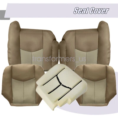 For 03-06 GMC Yukon Driver & Passenger Bottom & Top Seat Cover & Foam Cushion - Image 1 of 4