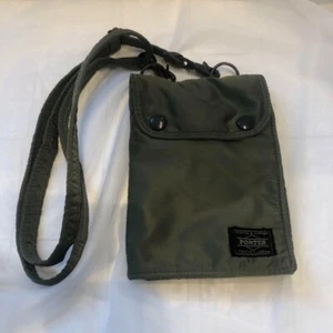 PORTER YOSHIDA TANKER Travel Bag Sacoche Travel Case Pouch green - Picture 1 of 14