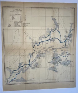CONGO BAS OGOOUE c. 1903 E. HAUG LARGE ORIGINAL MAP - Picture 1 of 7