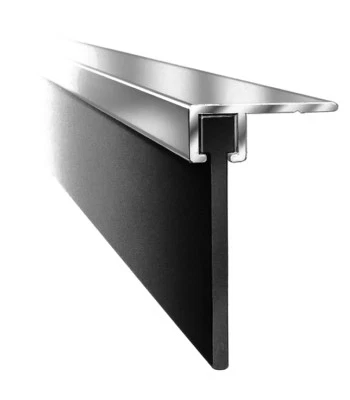 Rubber Strip Seal 30mm, 3 metre length in a 90 degree aluminium carrier - Image 1 of 4