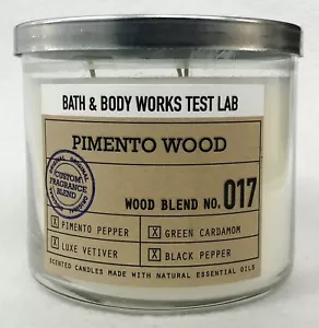 1 Bath & Body Works PIMENTO WOOD Wood Test Lab Large 3-Wick Candle 14.5 oz - Picture 1 of 1