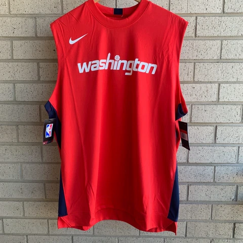 Nike NBA Washington Wizards Red Sleeveless Shirt AV0981-657 - Men's Size L-TALL Cover