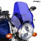 PUIG Pare-Brise Naked Touring Fumée Sombre Bleu Pour Suzuki 1400 GSX F