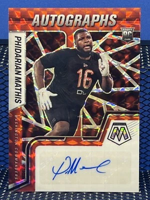 2022 Panini Mosaic PHIDARIAN MATHIS Auto RC Washington Commanders RC - Image 1 of 2