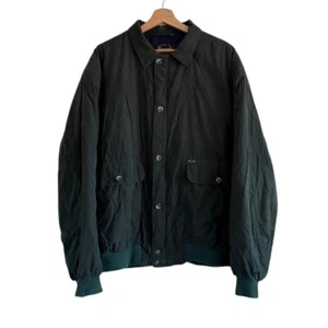 FACONNABLE DARK EMERALD WINDBREAKER GREEN MENS JACKET ZIP BUTTON SIZE XXL - Picture 1 of 7