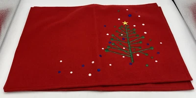 Caixa e barril árvore de confete vermelho Placemat #234-168 conjunto de 2 - Imagem 1 de 4