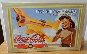 1995 Ertl 1932 Northrop Camma Airplane Coca Cola 1:25 scale coin bank - Picture 1 of 6