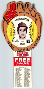 Tarjeta coleccionable de béisbol Pepsi-Cola 1977 Don Gullett New York Yankees MLB troquelada - Imagen 1 de 2