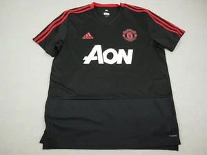 Manchester United Jersey Men Large Black Adidas MLS Soccer ClimaCool Adult L - Picture 1 of 9